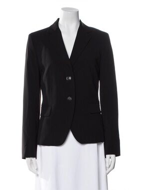 MaxMara Black Two-Button Tailored Blazer